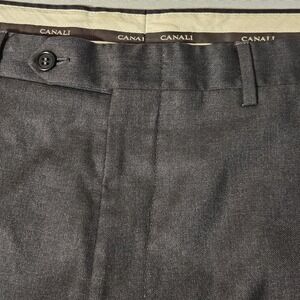 Canali Dress pants Men 36x29 Pleated Cuffed Made in Italy Trouser Cupro